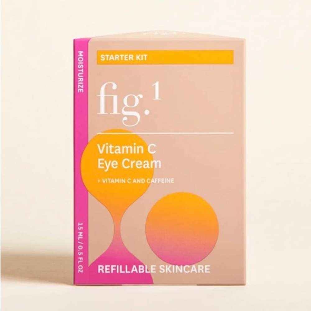 Fig.1 Vitamin C Eye Cream Brightening Under Eye Caffeine Dark Circles NWT